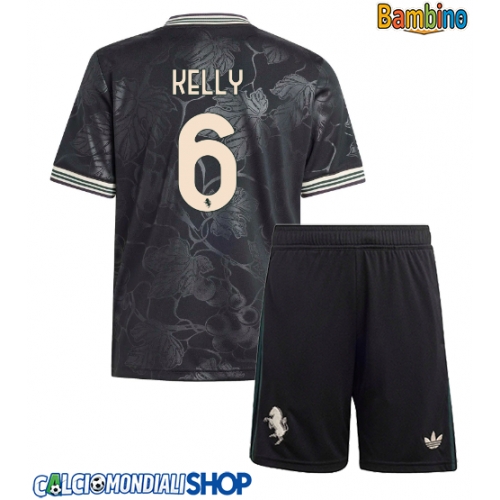 Maglie da calcio Juventus Lloyd Kelly #6 Terza Maglia Bambino 2025-26 Manica Corta + Pantaloni corti)
